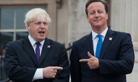 David Cameron and Boris Johnson in happier times. The two have been spotted out and about together in New York.