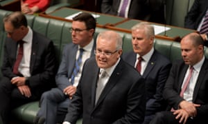 Scott Morrison speaking in parliament
