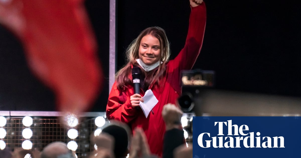 ‘Cop26 is a failure’: Greta Thunberg rallies climate activists in Glasgow – video