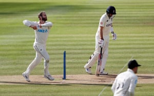 Kane Williamson has a bowl.