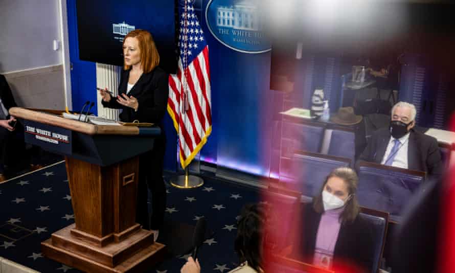 Jen Psaki in the White House briefing room in March.