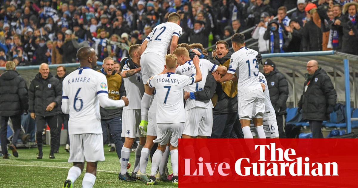 Euro 2020: Finland seal qualification, Romania v Sweden – live clockwatch!