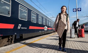 Greta Thunberg S Train Journey Through Europe Highlights No Fly Movement Environment The Guardian