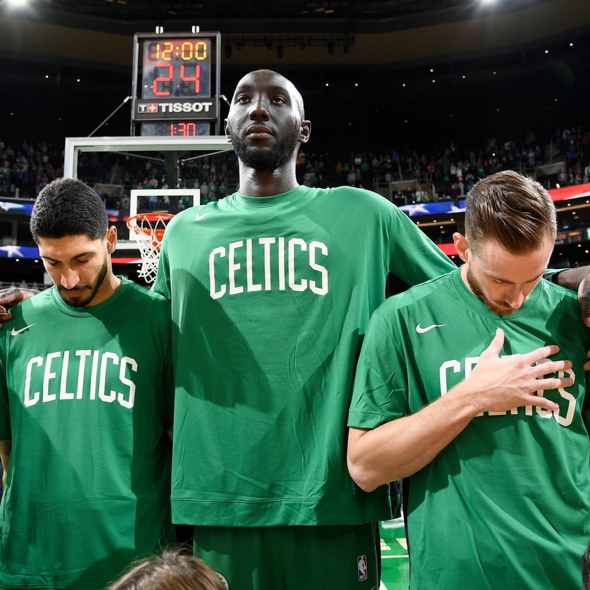 7ft 5in Tacko Fall Enters Concussion Protocol After Collision With Ceiling Boston Celtics The Guardian
