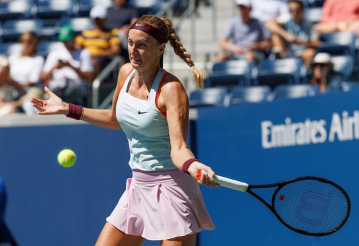 Petra Kvitova on her way to taking the second set.