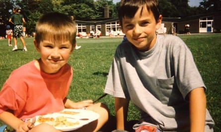 Martyn and Dan Hett, as children on a picnic.