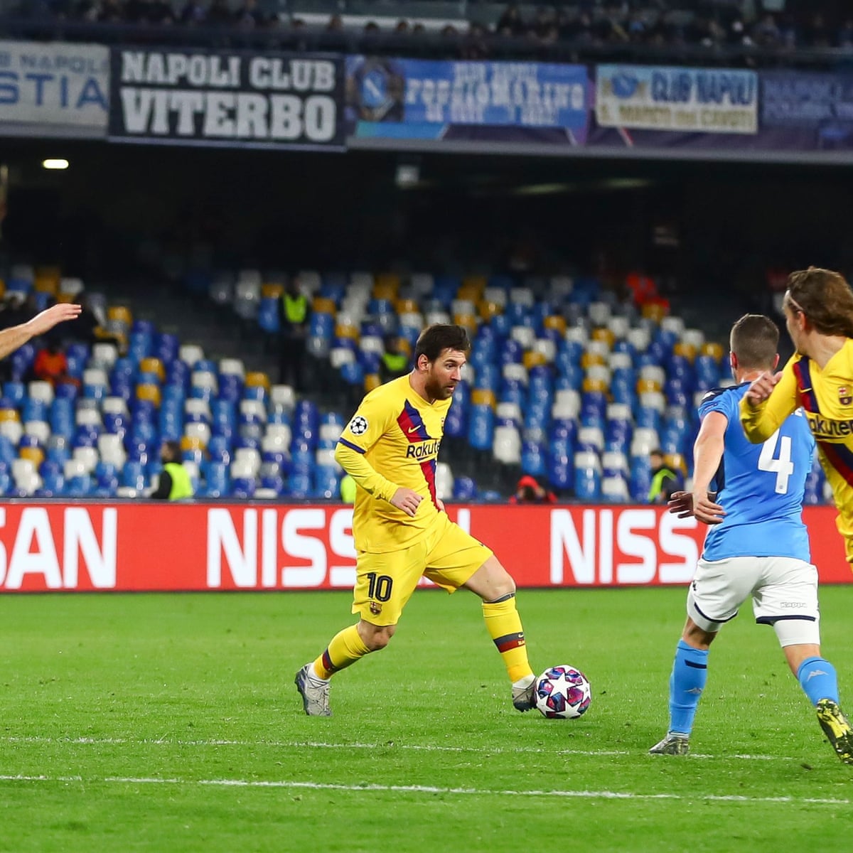Napoli President Questions Decision To Play Champions League Tie In Barcelona Champions League The Guardian
