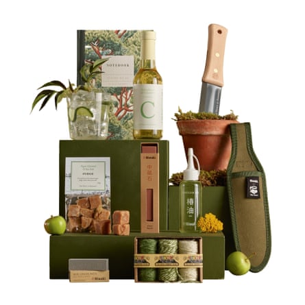 Selection of products in green packaging