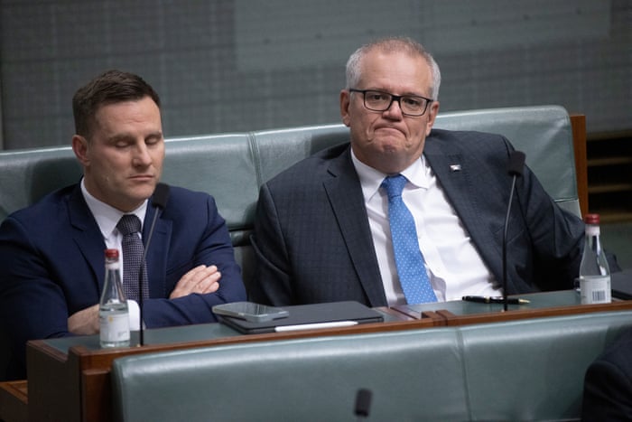 Scott Morrison and Alex Hawke