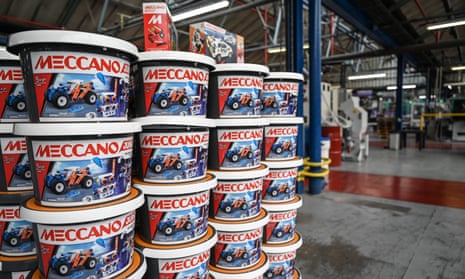Boxes of Meccano at the Calais factory.