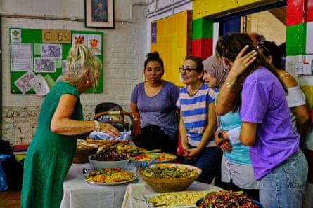 The food, provided by the social enterprise Damascus Rose.