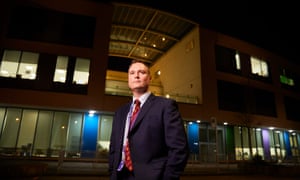 Glyn Potts outside Newman Roman Catholic college in Oldham