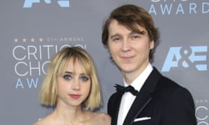 With boyfriend of 10 years, Paul Dano.