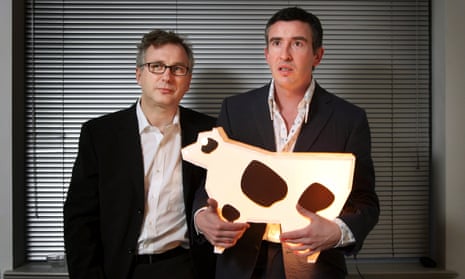 Henry Normal, left, who with Steve Coogan set up the production company Baby Cow.