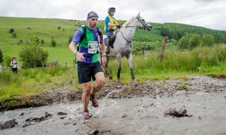 The Man v Horse Race in Llanwrtyd Wells, Wales.