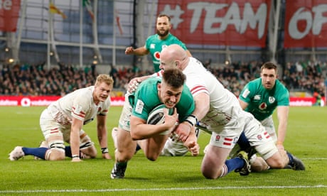 Ireland clinch Six Nations grand slam after victory over 14-man England
