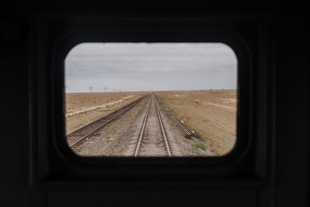 The steppe from the train window
