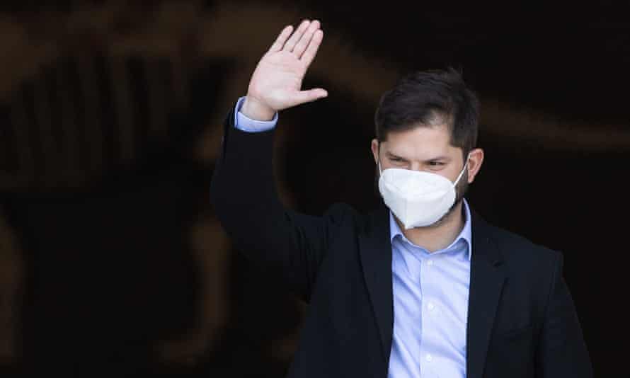 Gabriel Boric en Santiago, Chile, en enero.