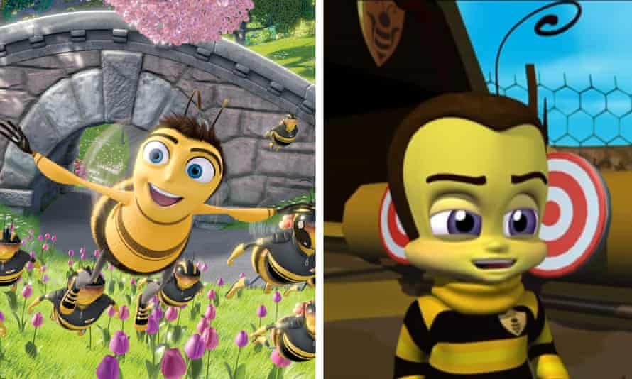 Similar buzz … Little Bee, right, was released two years after DreamWorks’ Bee Movie
