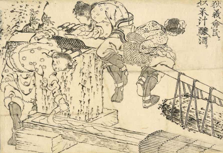 Yi Di orders people to use rice juice to brew wine, taken from the Everything Picture Book.