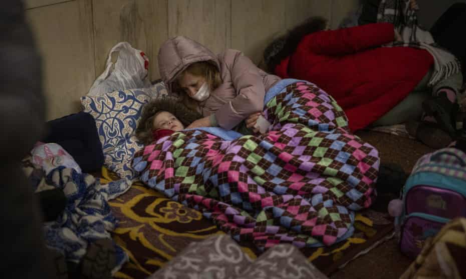 Fear, darkness and newborn babies: inside Ukraine's underground shelters | Ukraine | The Guardian