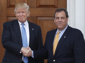 Donald Trump and Chris Christie on 20 November 2016.