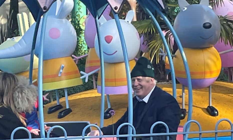 Boris and Carrie Johnson at Peppa Pig World
