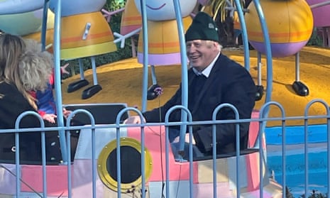 Johnson and wife at Peppa Pig World