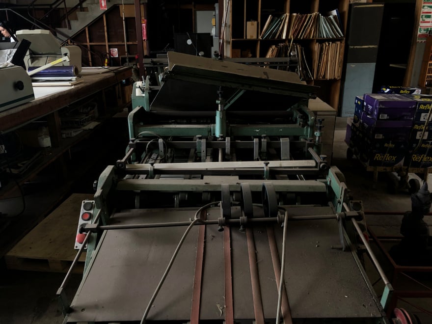 The Quirindi Advocate’s printing press.