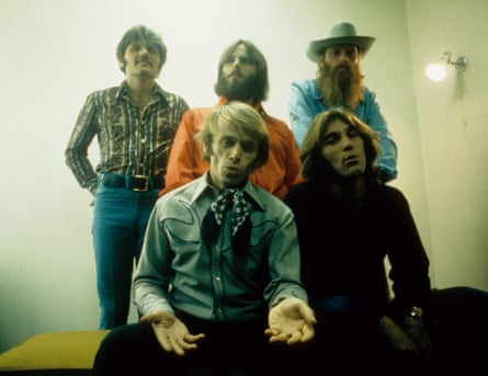 In London in 1970 … Back row: Bruce Johnston, Carl Wilson and Mike Love. Front: Al Jardine and Dennis Wilson.