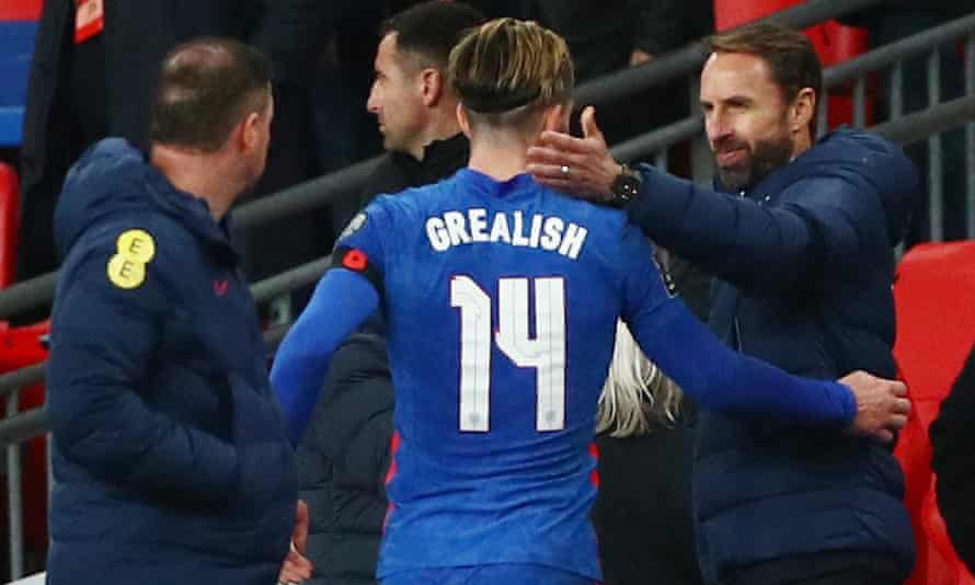 Gareth Southgate avec Jack Grealish