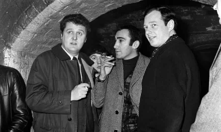 Alun Owen, Lionel Bart and Brian Epstein at the Cavern Club in Liverpool in January 1964.