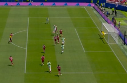 Switzerland offside ahead of the penalty being awarded against Qatar