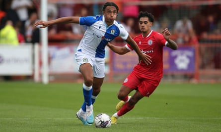 Ashley Phillips in action for Blackburn against Accrington in a friendly this month.