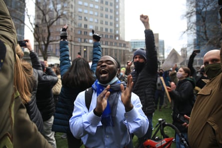 In Minneapolis, celebrations broke out at the news of a guilty verdict.