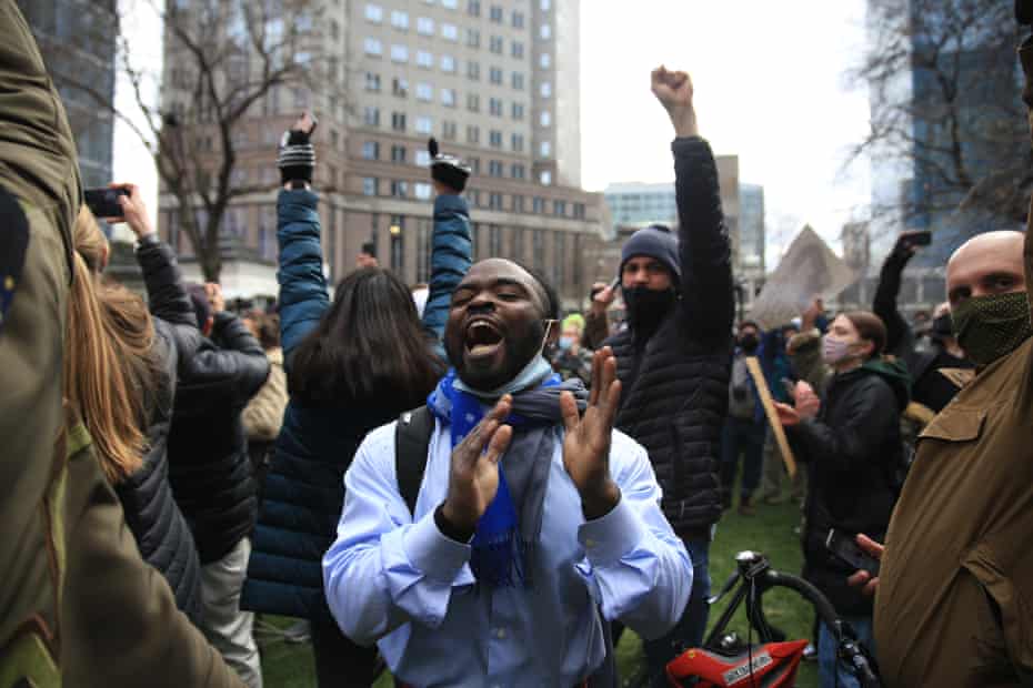 Derek Chauvin found guilty of George Floyd’s murder | George Floyd 3 In Minneapolis, celebrations broke out at the news of a guilty verdict.