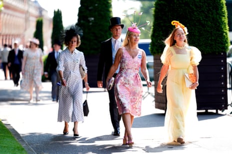 Racegoers arrive at Ascot