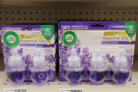 Air Wick, a brand of Reckitt Benckiser Group PLC, is seen on display in a store in Manhattan, New York City, U.S., March 24, 2022.