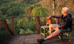 Feet up: Ruaridh Nicoll soaks up the evening sun