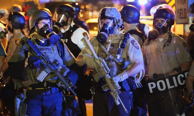 The police response to protests in Ferguson, Missouri, in 2014 led to the recall of tanks, heavy weaponry and other equipment by the federal government.