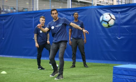 Claudio Bravo takes part in an event for Cityzens Giving, Manchester City’s global community initiative