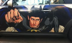 Moscow car art: Putin as Batman