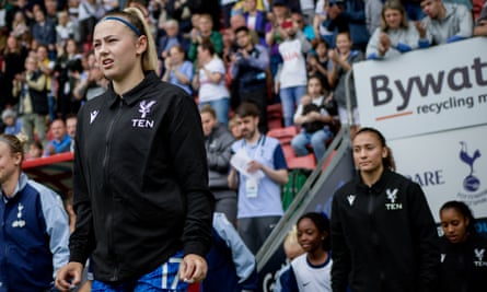 Lexi Potter walks on to the field.