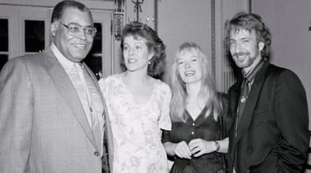 James Earl Jones, Lynn Redgrave, Lindsay Duncan and Alan Rickman in New York in 1987 when Les Liaisons Dangereuses was on Broadway.