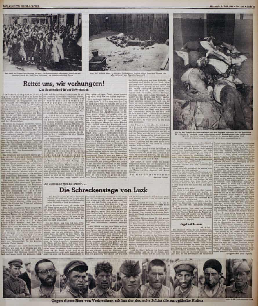 Nazi party newspaper Völkischer Beobachter, using photographs by AP photographer Franz Roth