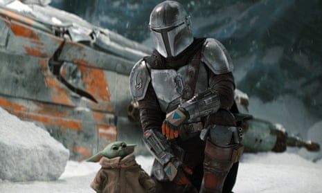 A scene from The Mandalorian, which is shown on Disney+.