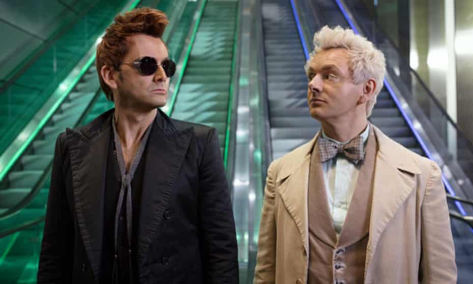 David Tennant as Crowley and Michael Sheen as Aziraphale in Good Omens