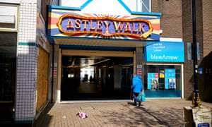 York Place shopping centre in Newcastle-under-Lyme where the new anchor tenants are a YMCA shop and Cultural Squatters