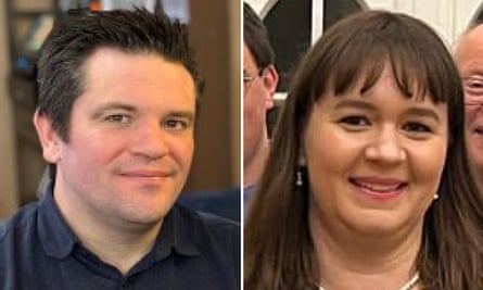 Tony Lee, the Conservatives’ campaign director, and his wife, the Conservative candidate Laura Saunders.