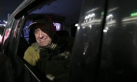 Head of the Wagner Group Yevgeny Prigozhin leaves the Southern Military District headquarters in Rostov-on-Don